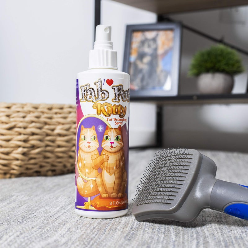 Pet MasterMind Fab Fur Kitty Cat Detangler Spray for Matted Hair | Premium, Natural, Unscented 8oz - Image 3